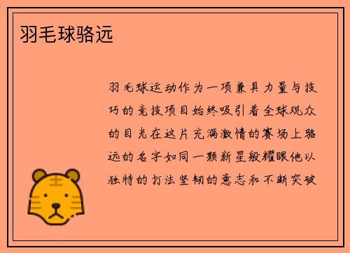 羽毛球骆远